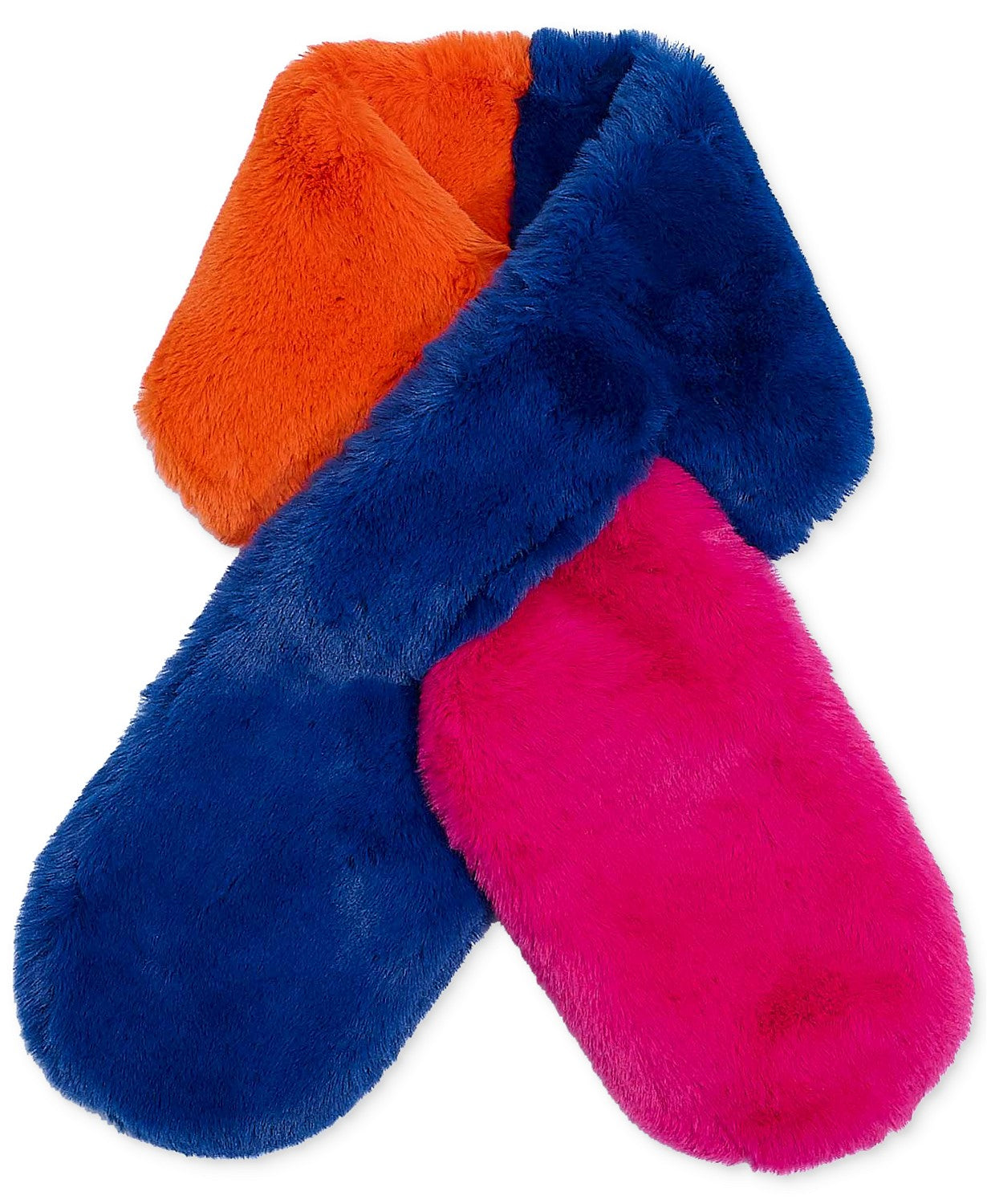 COLOR BLOCK FUR SCARF (A914)