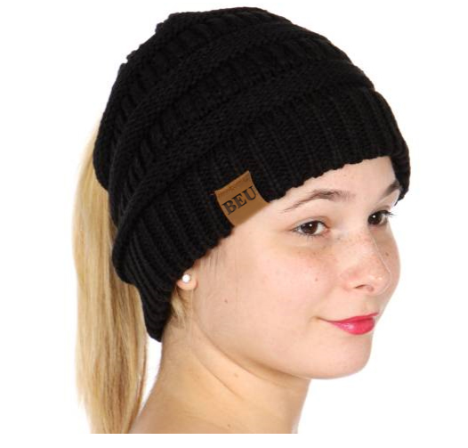 Cable Knit Beanie Open Top (WIN710)