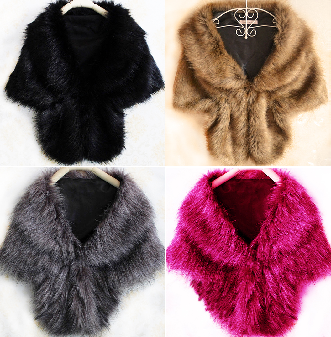 Winter Faux Fur Shawl (A905)