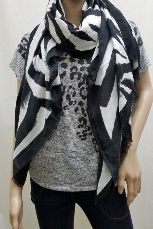 ZEBRA PRINT SCARF (BESS007)