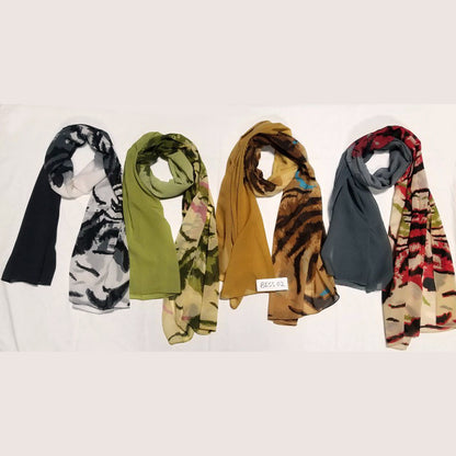 NATURAL FALL SCARF (with tiger print) (BESS002)