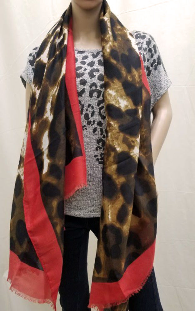 MIXED LEOPARD PATTERN SCARF (BESS004)
