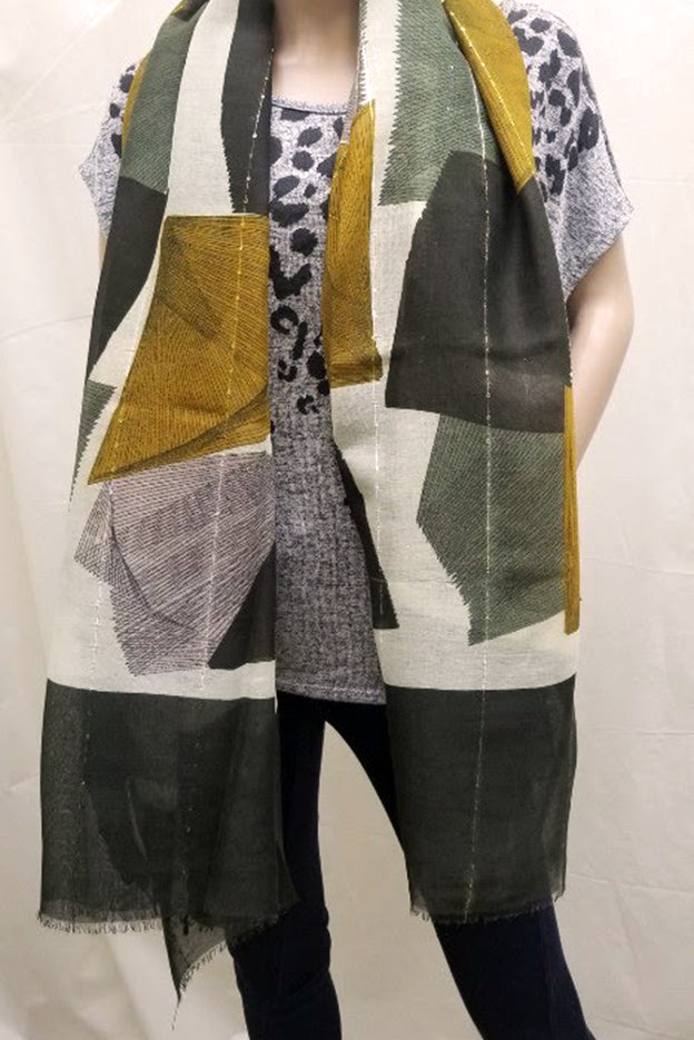 GEO COLORBLOCK SCARF (BESS005)