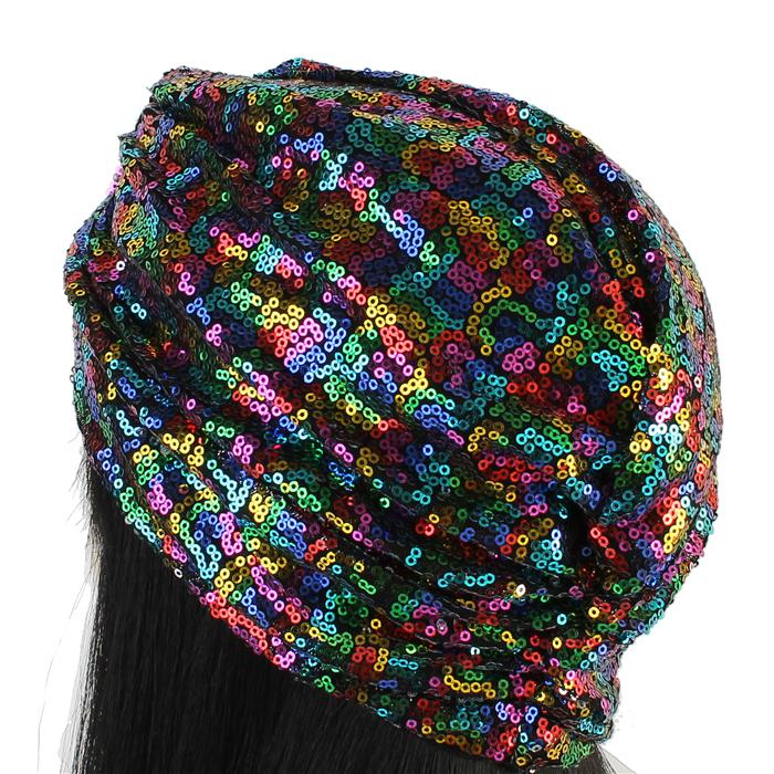 MULTICOLORED SEQUIN BUN CAP (A949,950)