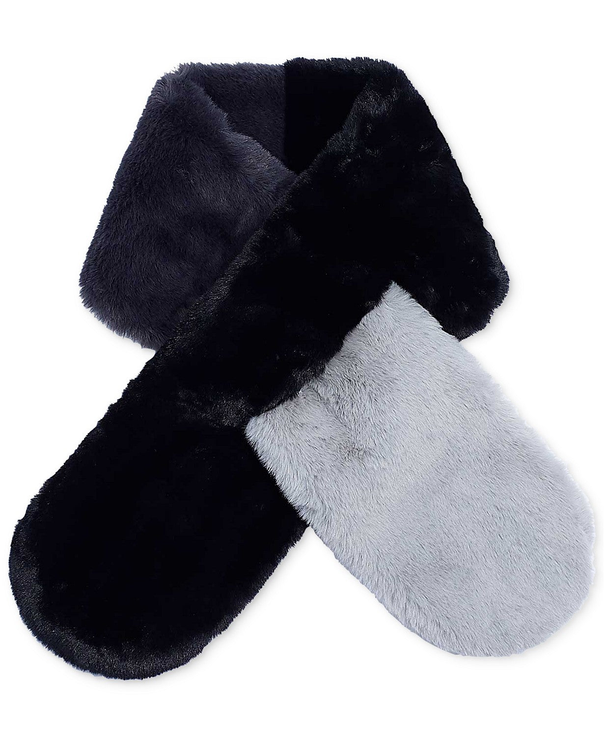 COLOR BLOCK FUR SCARF (A914)