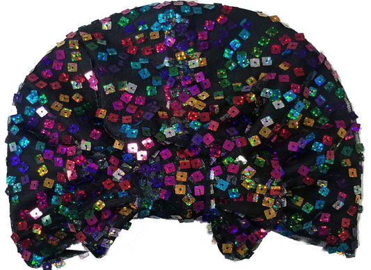 MULTICOLORED SEQUIN BUN CAP (A949,950)