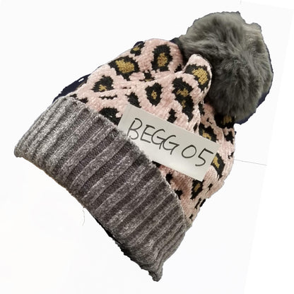 LEOPARD POM HAT (BEGG05)
