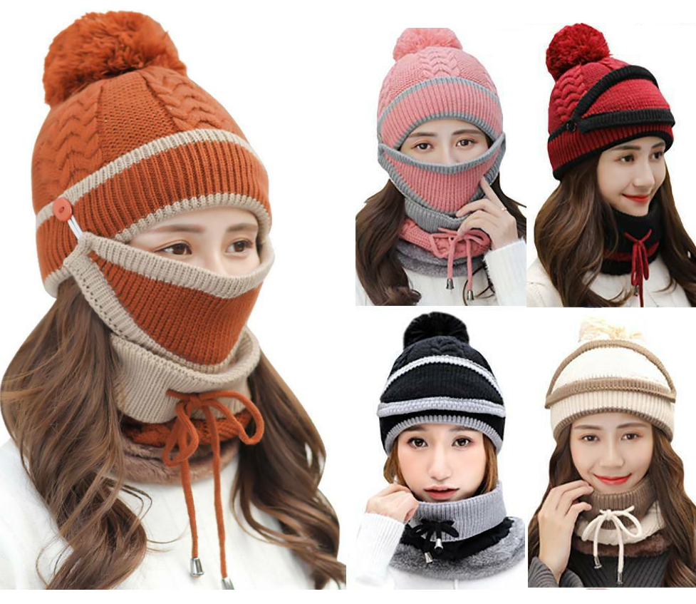 HAT, SCARF & NECK WARMER 3PC SET (WIN500)