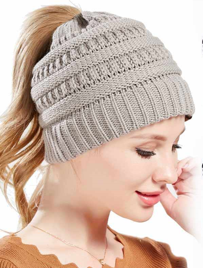 Cable Knit Beanie Open Top (WIN710)