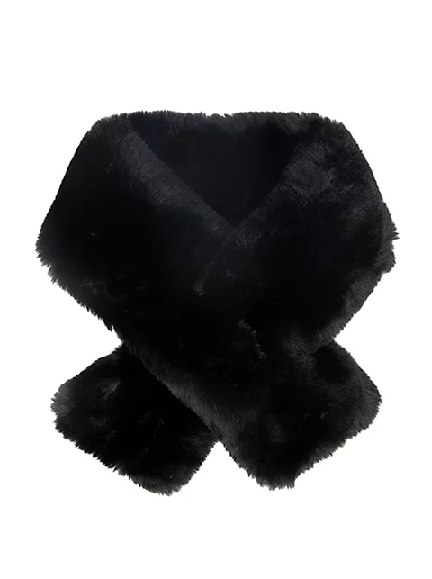 Faux Fur Bucket Hat and Scarf Set (A915)