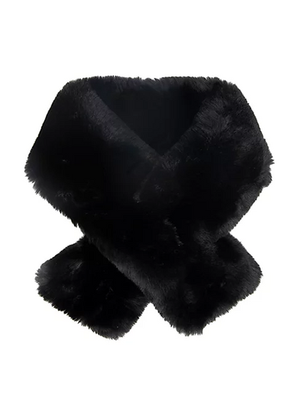 Faux Fur Bucket Hat and Scarf Set (A915)