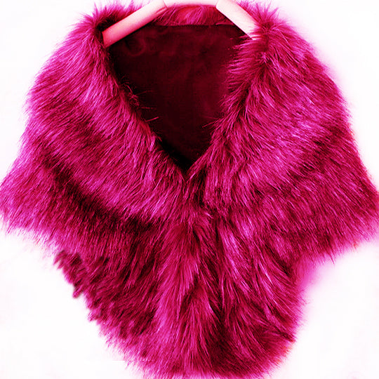 Winter Faux Fur Shawl (A905)