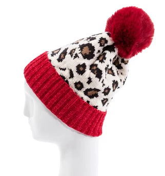 LEOPARD POM HAT (BEGG05)