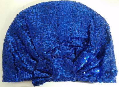 SEQUIN BUN CAP (w ribbon) (A951)