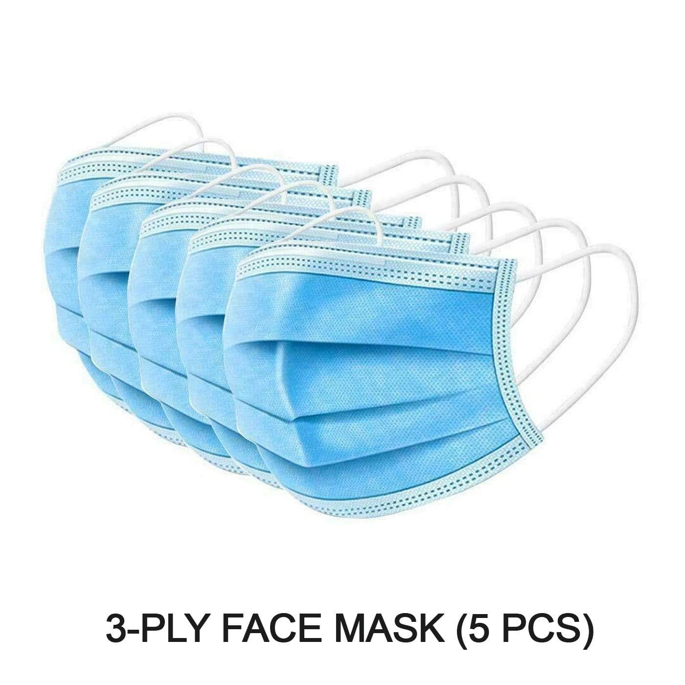 Face Mask (3 Ply) 5 Pcs - Be U Fashion