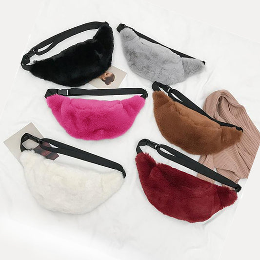 FUR FANNY BAG (FUR01BLA, FUR01BUR, FUR01KHA, FUR01IVO, FUR01HPIN)