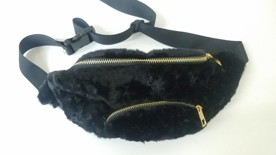 FUR FANNY BAG (FUR01BLA, FUR01BUR, FUR01KHA, FUR01IVO, FUR01HPIN)
