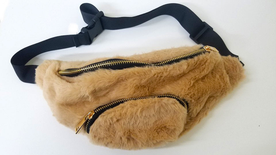 FUR FANNY BAG (FUR01BLA, FUR01BUR, FUR01KHA, FUR01IVO, FUR01HPIN)