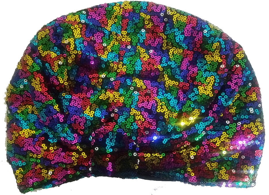 MULTICOLORED SEQUIN BUN CAP (A949,950)