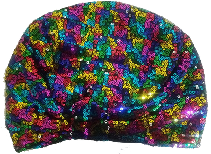 MULTICOLORED SEQUIN BUN CAP (A949,950)