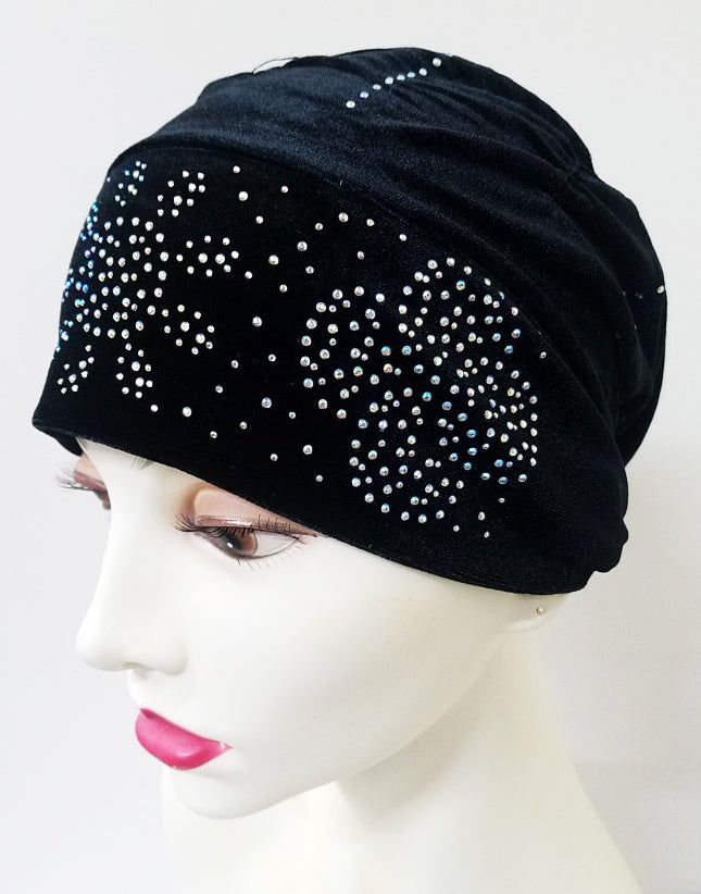 Stoned Velvet Bun Cap (FBC10)