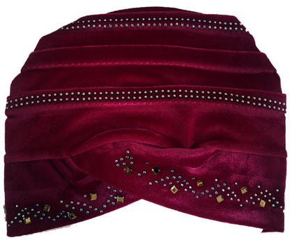 Stoned Velvet Bun Cap (FBC11)