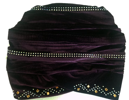 Stoned Velvet Bun Cap (FBC11)