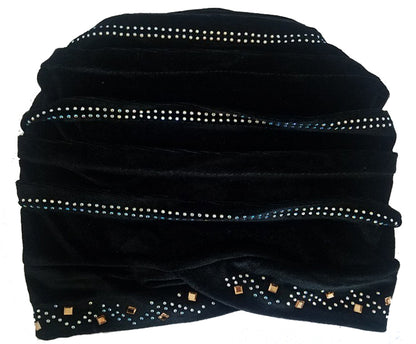 Stoned Velvet Bun Cap (FBC11)