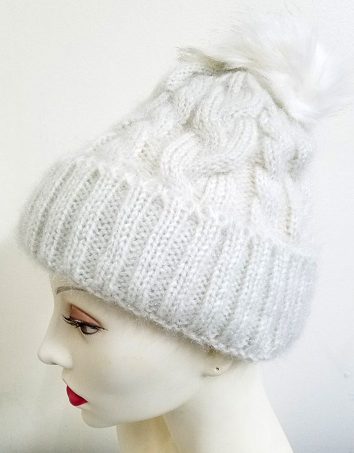 Glitter Skullies w/ Pom Pom (HAT01AST)