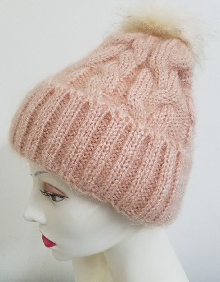 Glitter Skullies w/ Pom Pom (HAT01AST)