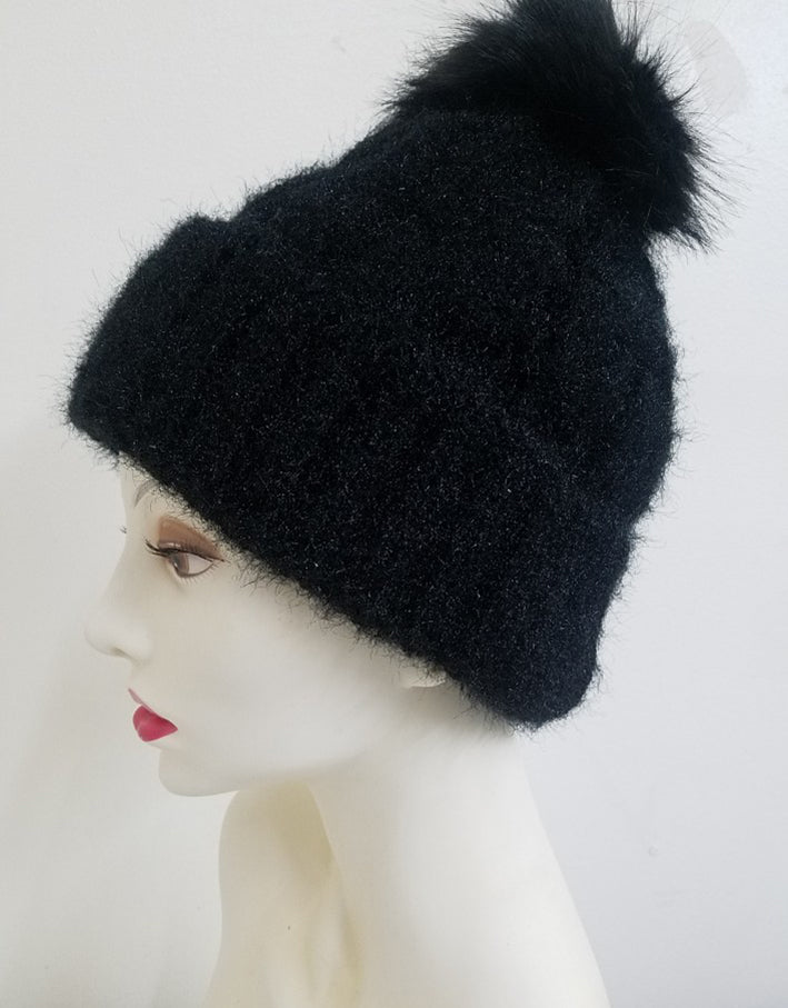 Glitter Skullies w/ Pom Pom (HAT01AST)