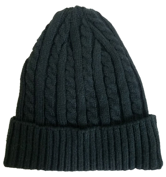 Winter Cable Knit Skull Cap (B001)