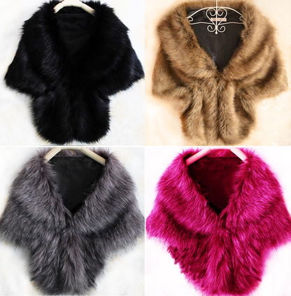 Winter Faux Fur Shawl (A905)