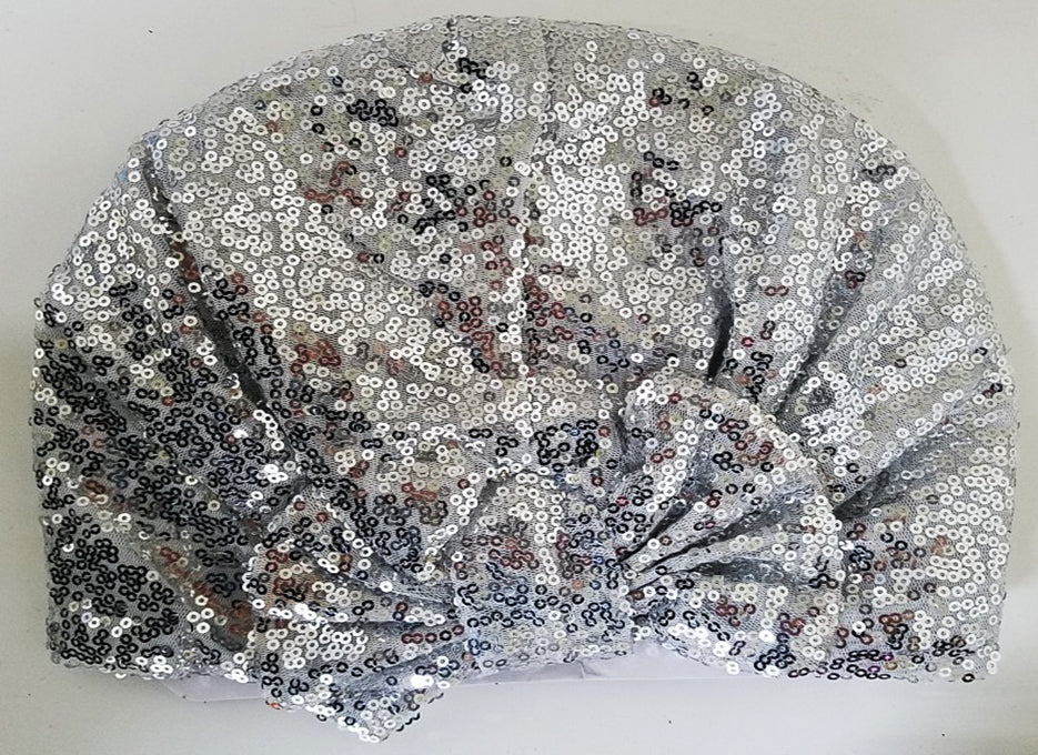 SEQUIN BUN CAP (w ribbon) (A951)
