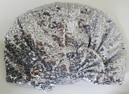 SEQUIN BUN CAP (w ribbon) (A951)