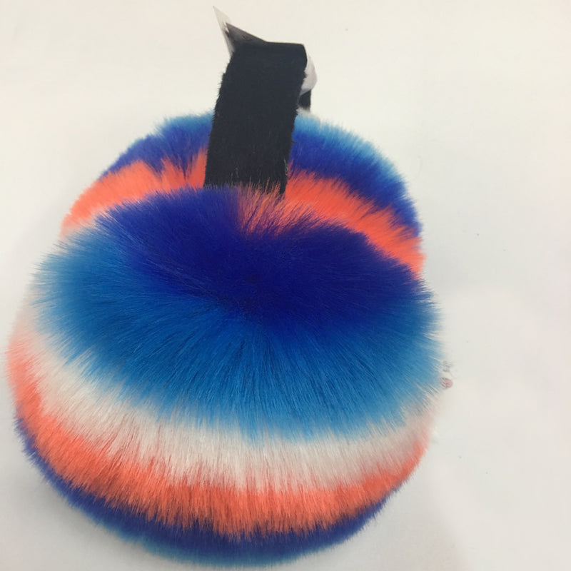 Foldable Faux Fur Earmuffs Rainbow (WIN200)
