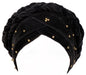 VELVET BUN CAP (w braided string)(A946)