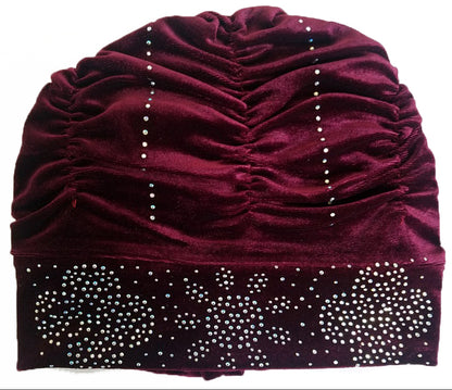 Stoned Velvet Bun Cap (FBC10)