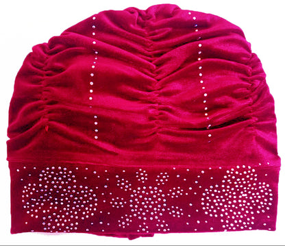 Stoned Velvet Bun Cap (FBC10)